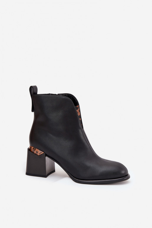 Odiniai moteriški aulinukai, Vinceza 66811, juodos spalvos