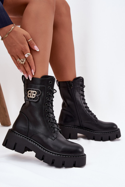 Pašiltinti aulinukai ir nokerai moteriški su ornamentais juodos spalvos Melisse Pašiltinti aulinukai ir nokerai moteriški su ornamentais juodos spalvos Melisse