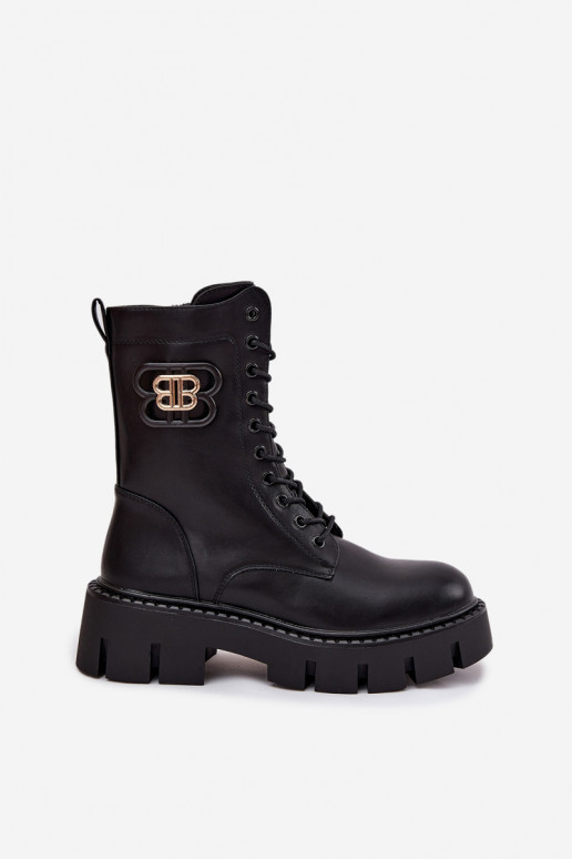 Pašiltinti aulinukai ir nokerai moteriški su ornamentais juodos spalvos Melisse Pašiltinti aulinukai ir nokerai moteriški su ornamentais juodos spalvos Melisse