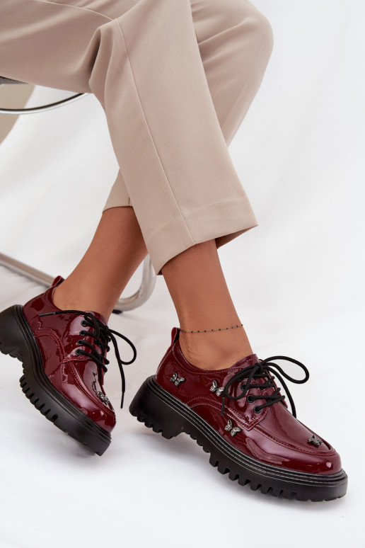 su lako efektu   batai  Z Przypinkami Artiker 57C0336 bordo spalvos