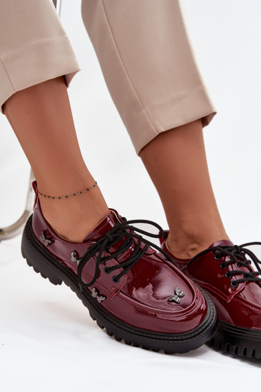 su lako efektu   batai  Z Przypinkami Artiker 57C0336 bordo spalvos