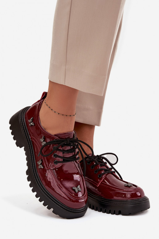 su lako efektu   batai  Z Przypinkami Artiker 57C0336 bordo spalvos