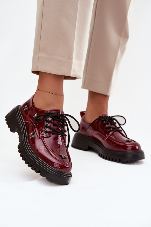 su lako efektu   batai  Z Przypinkami Artiker 57C0336 bordo spalvos