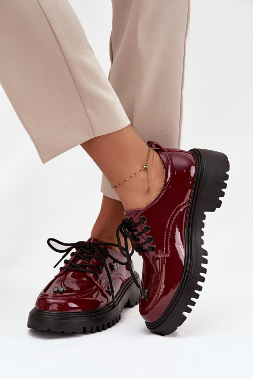 su lako efektu   batai  Z Przypinkami Artiker 57C0336 bordo spalvos