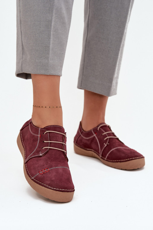   batai  Z Przeszyciami Artiker 57C2111 bordo spalvos