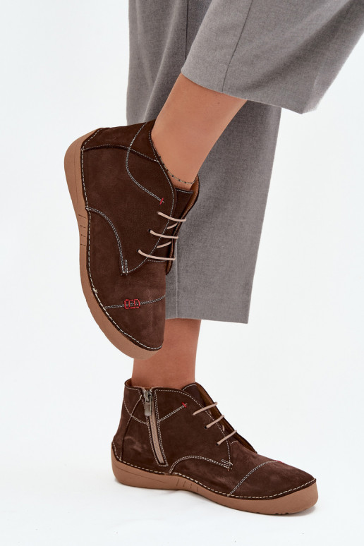   batai  Z Przeszyciami  Artiker 57C2117 rudos spalvos