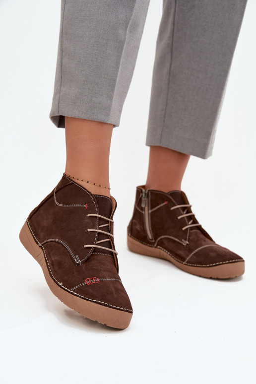   batai  Z Przeszyciami  Artiker 57C2117 rudos spalvos