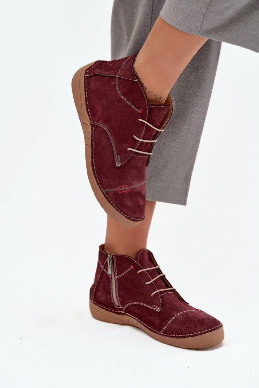   batai  Z Przeszyciami  Artiker 57C2116 bordo spalvos