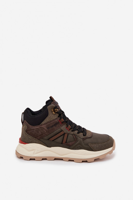 Vyriški žygio batai WRANGLER WEST MEN MID 20253027, chaki spalvos