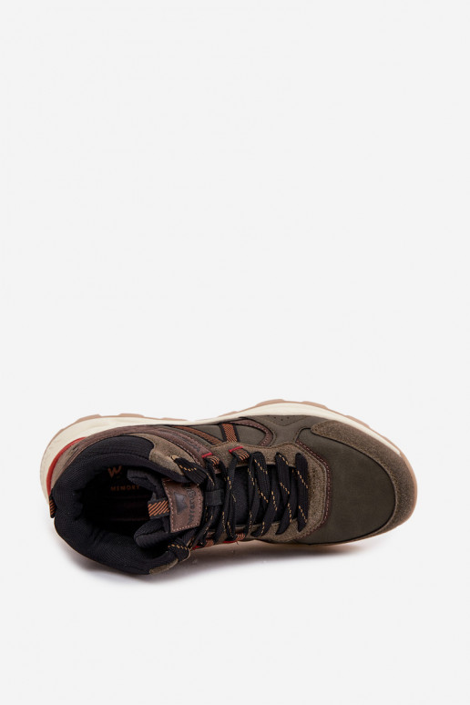 Vyriški žygio batai WRANGLER WEST MEN MID 20253027, chaki spalvos