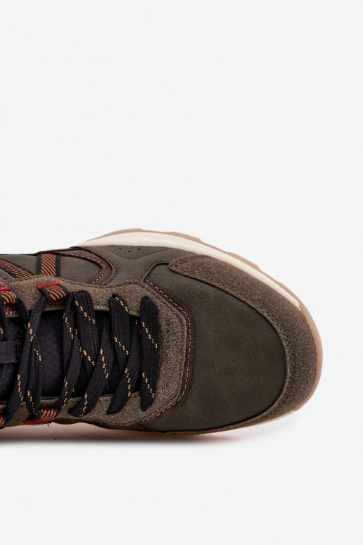 Vyriški žygio batai WRANGLER WEST MEN MID 20253027, chaki spalvos