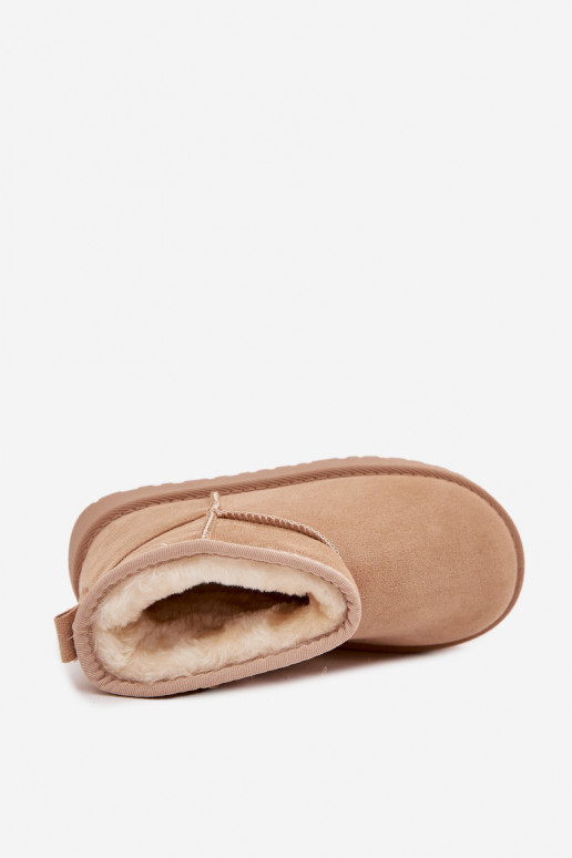 sniego batai Vaikiški  pašiltinti su kailiuku viduje smėlio spalvos Mireya sniego batai Vaikiški  pašiltinti su kailiuku viduje smėlio spalvos Mireya