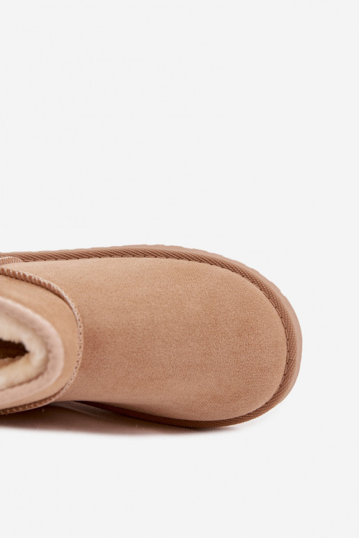 sniego batai Vaikiški  pašiltinti su kailiuku viduje smėlio spalvos Mireya sniego batai Vaikiški  pašiltinti su kailiuku viduje smėlio spalvos Mireya