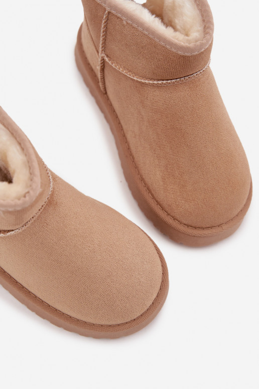 sniego batai Vaikiški  pašiltinti su kailiuku viduje smėlio spalvos Mireya sniego batai Vaikiški  pašiltinti su kailiuku viduje smėlio spalvos Mireya