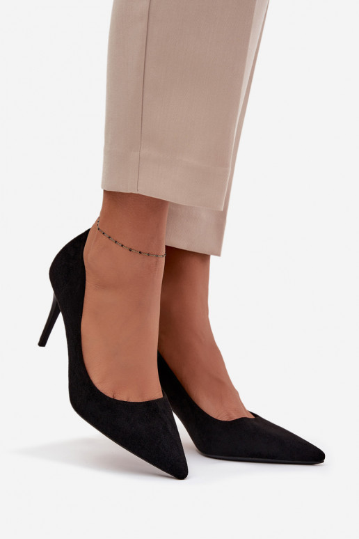 aukštakulniai bateliai  Z iš eko zomšosu Juodos spalvos Elvessa