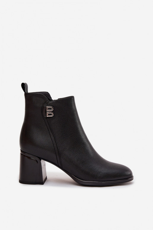 pašiltinti Moteriški aulinukai Z Naturalnej Skóry su kulniukais Juodos spalvos Jovelle