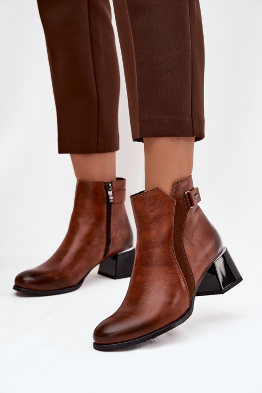 Aulinukai  su kulniukais pašiltinti Zazoo 60563 rudos spalvos