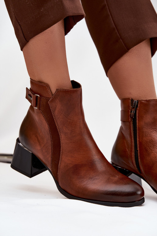 Aulinukai  su kulniukais pašiltinti Zazoo 60563 rudos spalvos