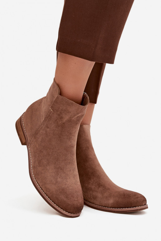 Moteriški aulinukai su plačiais kulniukais Vinceza 39961 rudos spalvos