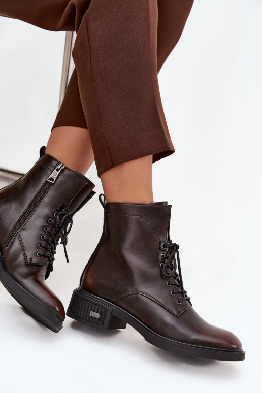 Moteriški aulinukai Z Naturalnej Skóry žemu kulniuku pašiltinti Vinceza 39955 Czekoladowe Moteriški aulinukai Z Naturalnej Skóry žemu kulniuku pašiltinti Vinceza 39955 Czekoladowe