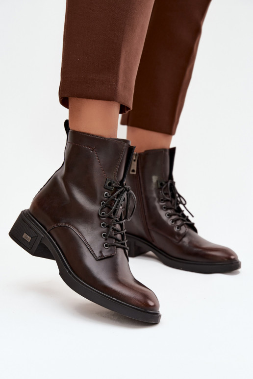 Moteriški aulinukai Z Naturalnej Skóry žemu kulniuku pašiltinti Vinceza 39955 Czekoladowe Moteriški aulinukai Z Naturalnej Skóry žemu kulniuku pašiltinti Vinceza 39955 Czekoladowe