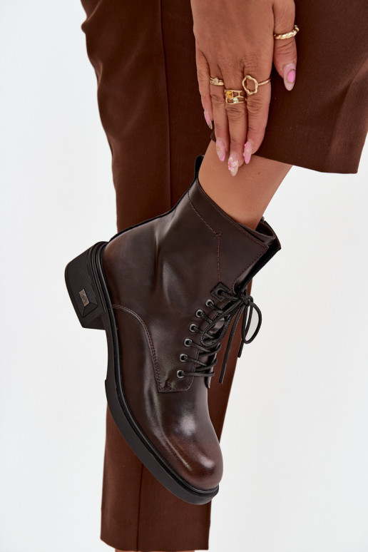 Moteriški aulinukai Z Naturalnej Skóry žemu kulniuku pašiltinti Vinceza 39955 Czekoladowe Moteriški aulinukai Z Naturalnej Skóry žemu kulniuku pašiltinti Vinceza 39955 Czekoladowe