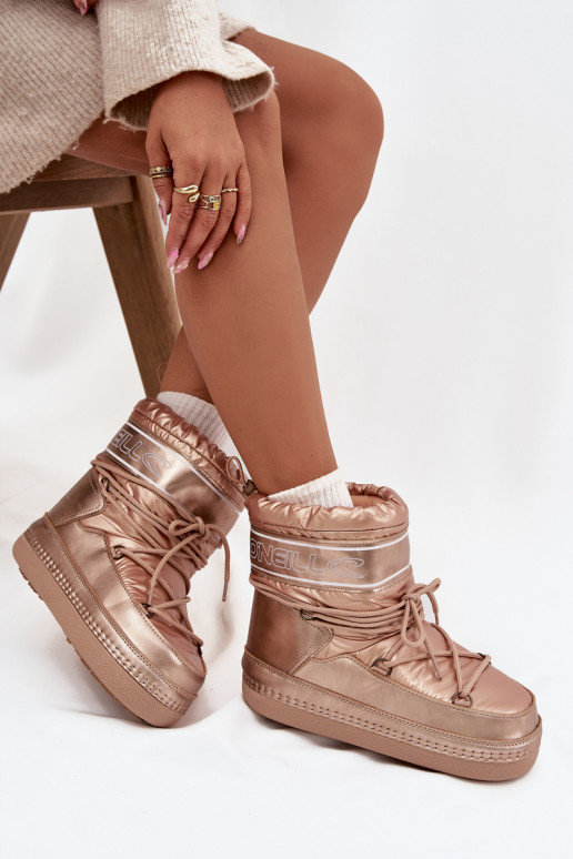 sniego batai  su stilingomis detalėmis O'NEILL LISA WOMEN HIGH 90253012.99U aukso spalvos