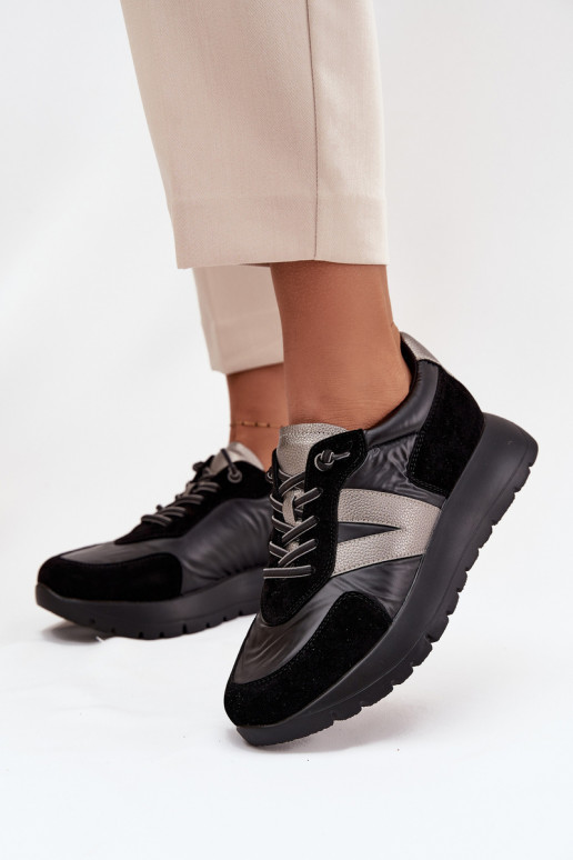  modelio batai  su platforma Vinceza 58561 Juodos spalvos