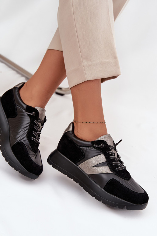  modelio batai  su platforma Vinceza 58561 Juodos spalvos