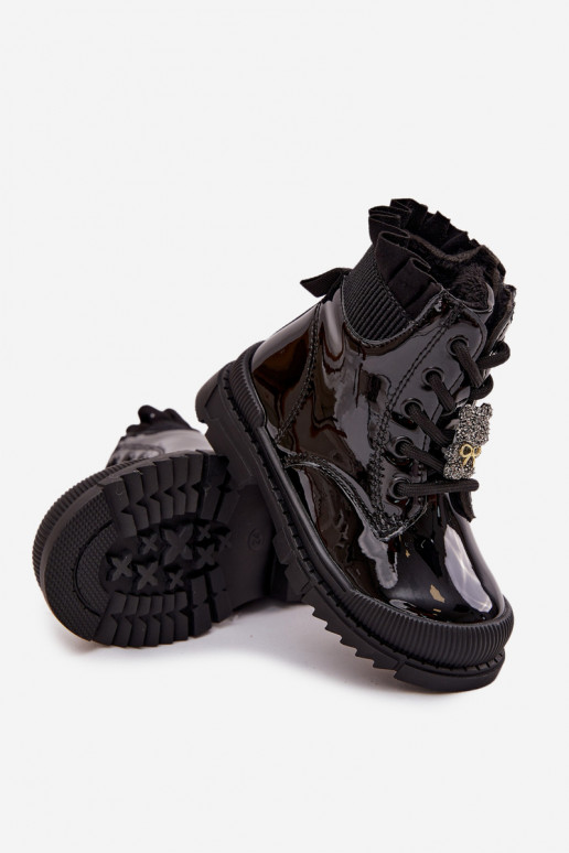 su lako efektu Aulinukai Vaikiški pašiltinti Z Przypinką Meškiukai Juodos spalvos Fionessa su lako efektu Aulinukai Vaikiški pašiltinti Z Przypinką Meškiukai Juodos spalvos Fionessa