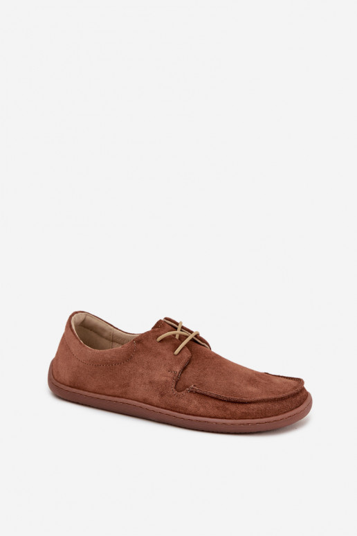 batai  Typu Barefoot Z Naturalnego Zamszu Zazoo 327 rudos spalvos