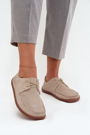batai  Typu Barefoot Z Naturalnego Zamszu Zazoo 327 dramblio kaulo spalvos 2