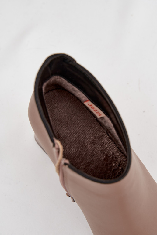 Aulinukai pašiltinti su kulniukais smėlio spalvos Ivessara