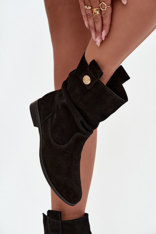 Zomšiniai batai   pašiltinti Zazoo 4210 Juodos spalvos   Zomšiniai batai   pašiltinti Zazoo 4210 Juodos spalvos