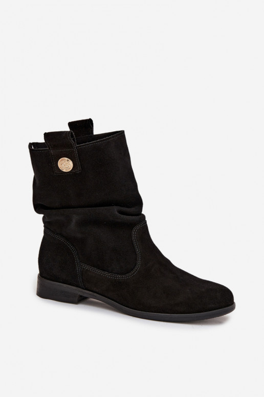 Zomšiniai batai   pašiltinti Zazoo 4210 Juodos spalvos   Zomšiniai batai   pašiltinti Zazoo 4210 Juodos spalvos