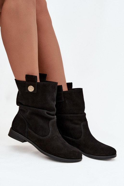 Zomšiniai batai   pašiltinti Zazoo 4210 Juodos spalvos   Zomšiniai batai   pašiltinti Zazoo 4210 Juodos spalvos