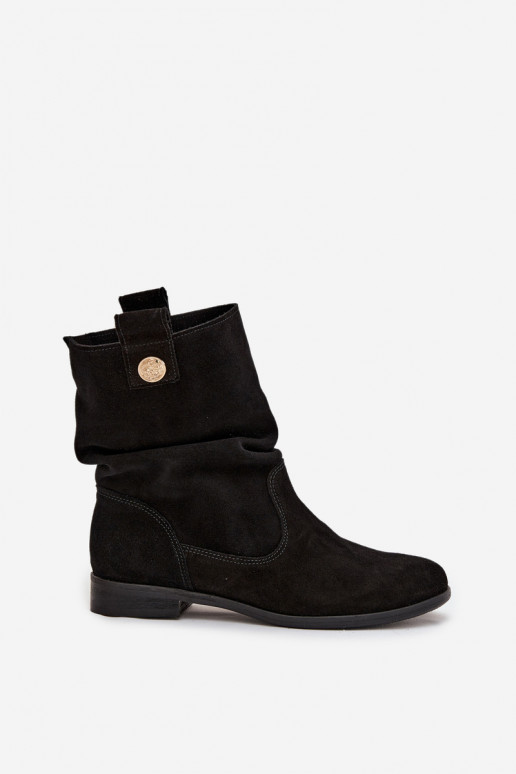 Zomšiniai batai   pašiltinti Zazoo 4210 Juodos spalvos   Zomšiniai batai   pašiltinti Zazoo 4210 Juodos spalvos