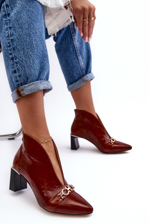 Aulinukai su kulniukais  05262-02 rudos spalvos