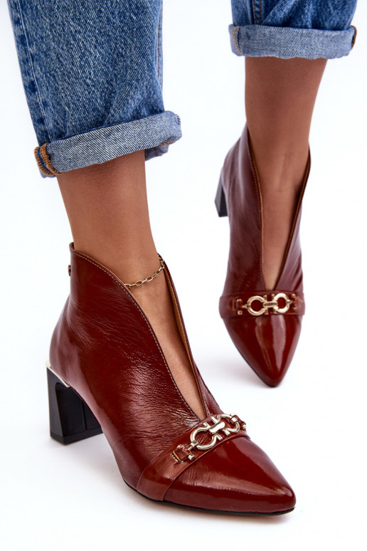 Aulinukai su kulniukais  05262-02 rudos spalvos