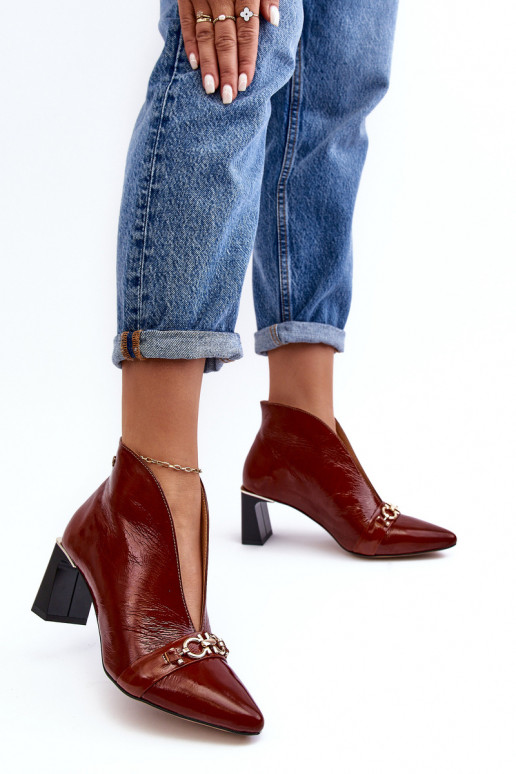 Aulinukai su kulniukais  05262-02 rudos spalvos