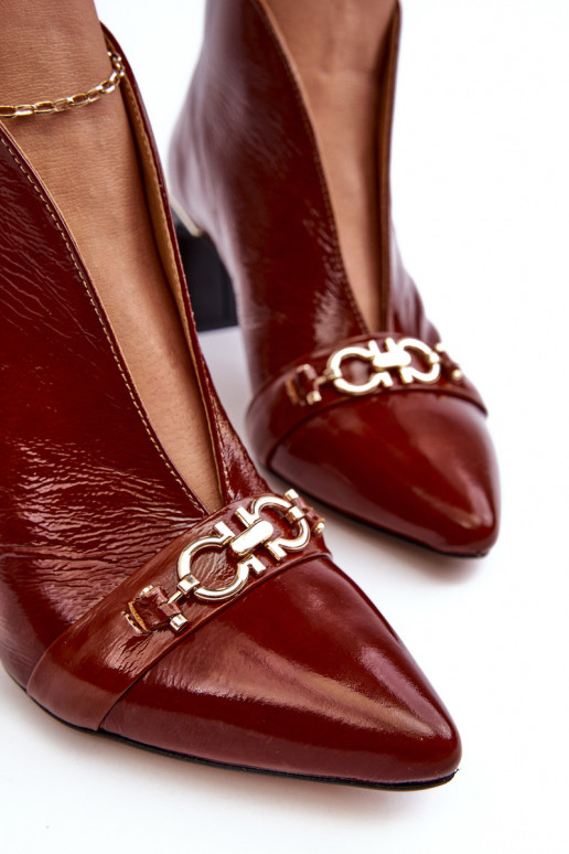 Aulinukai su kulniukais  05262-02 rudos spalvos