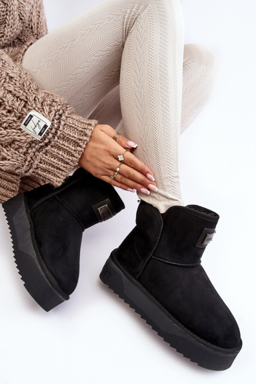  atsparūs vandeniui sniego batai su platforma D.Franklin DFSH371004 Juodos spalvos