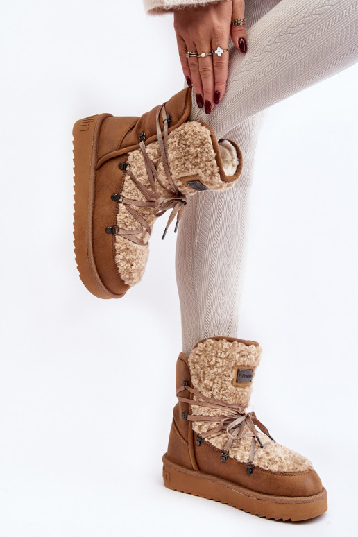 atsparūs vandeniui sniego batai su platforma  D.Franklin DFSH370004 rudos spalvos