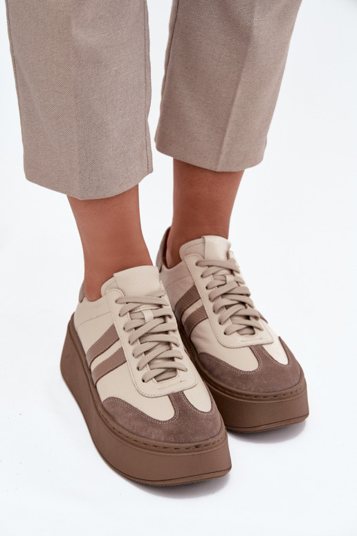    modelio batai  su platforma Zazoo 3775 smėlio spalvos