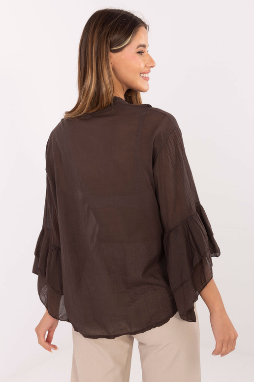 Tamsiai rudas marškiniai