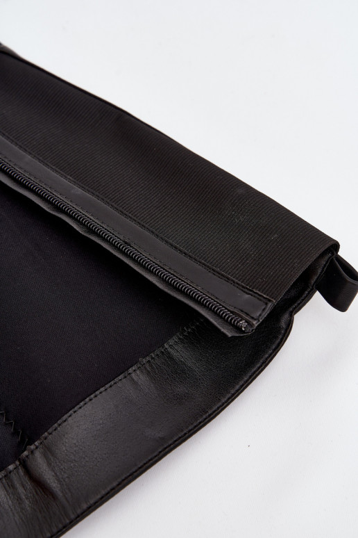 Moteriški ilgaauliai batai iki kelių su kulniukais, eko odos, juodos spalvos Thalina Moteriški ilgaauliai batai iki kelių su kulniukais, eko odos, juodos spalvos Thalina