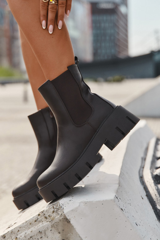 Stilingi pašiltinti moteriški aulinukai iš eko odos tamsiai rudos spalvos "Fivienne"