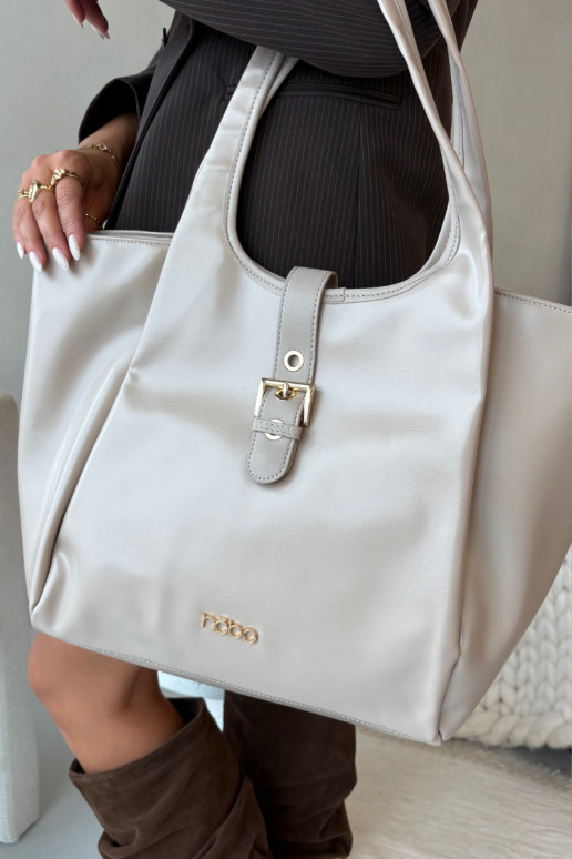 Rankinė Pirkėjaska su sagtimis NOBO BAG6010-015 Ryškiaismėlio spalvos Rankinė Pirkėjaska su sagtimis NOBO BAG6010-015 Ryškiaismėlio spalvos