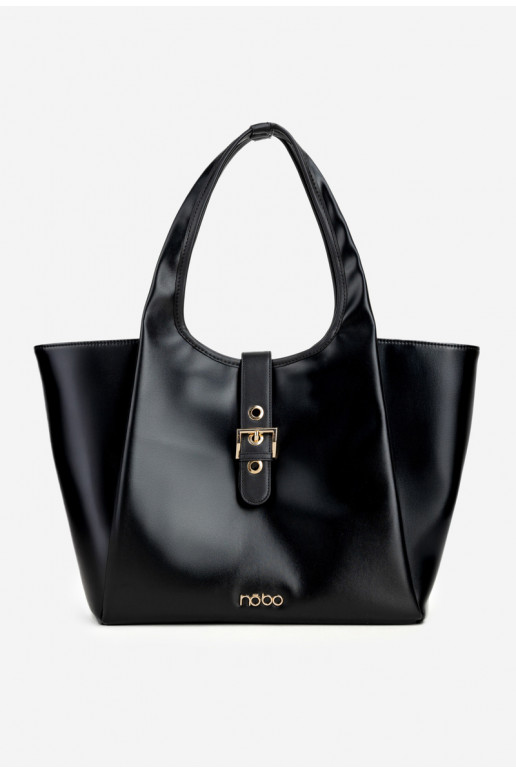 Rankinė Pirkėjaska su sagtimis NOBO BAG6010-020 juoda Rankinė Pirkėjaska su sagtimis NOBO BAG6010-020 juoda