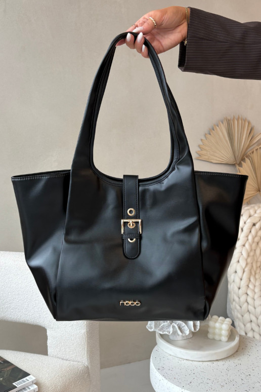 Rankinė Pirkėjaska su sagtimis NOBO BAG6010-020 juoda Rankinė Pirkėjaska su sagtimis NOBO BAG6010-020 juoda